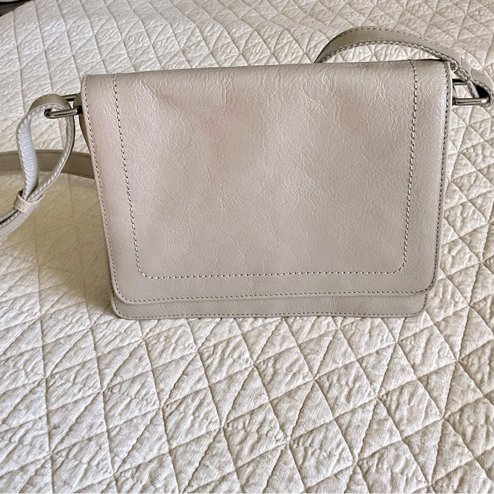 Leather Taupe Crossbody Bag New